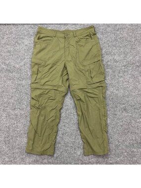 REI Co Op Sahara Green Convertible Pants Hiking Outdoor Quick Dry UPF Mens 40x30